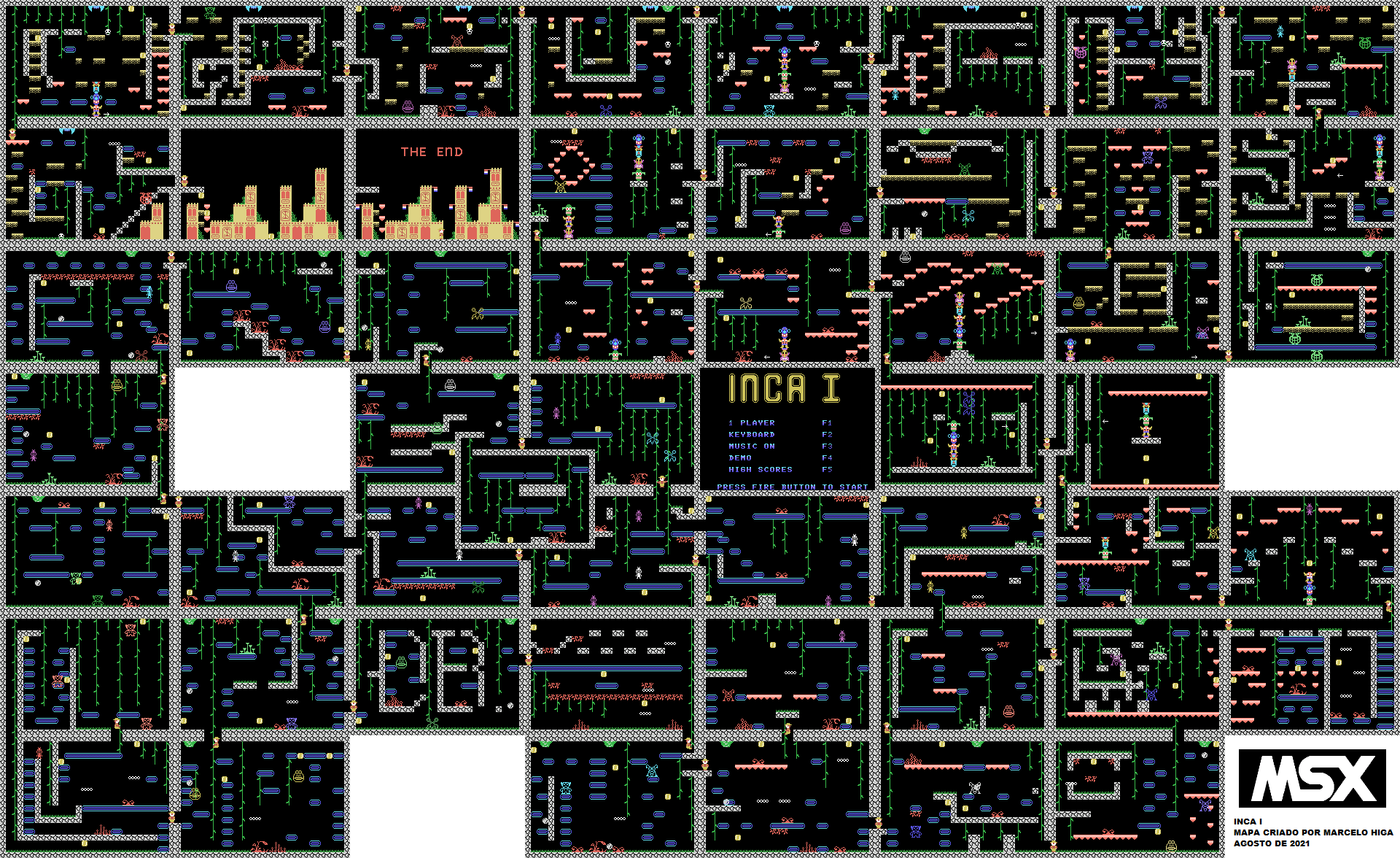 Metal Gear 2: Solid Snake South Base 1F Map for MSX by Rackvin