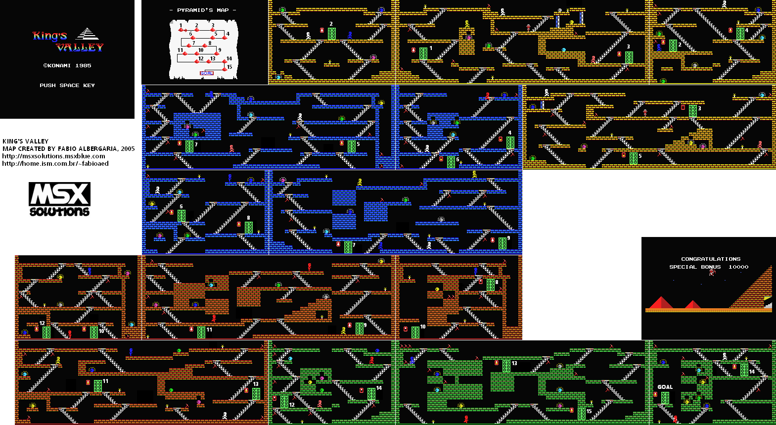 Metal Gear 2: Solid Snake South Base 1F Map for MSX by Rackvin