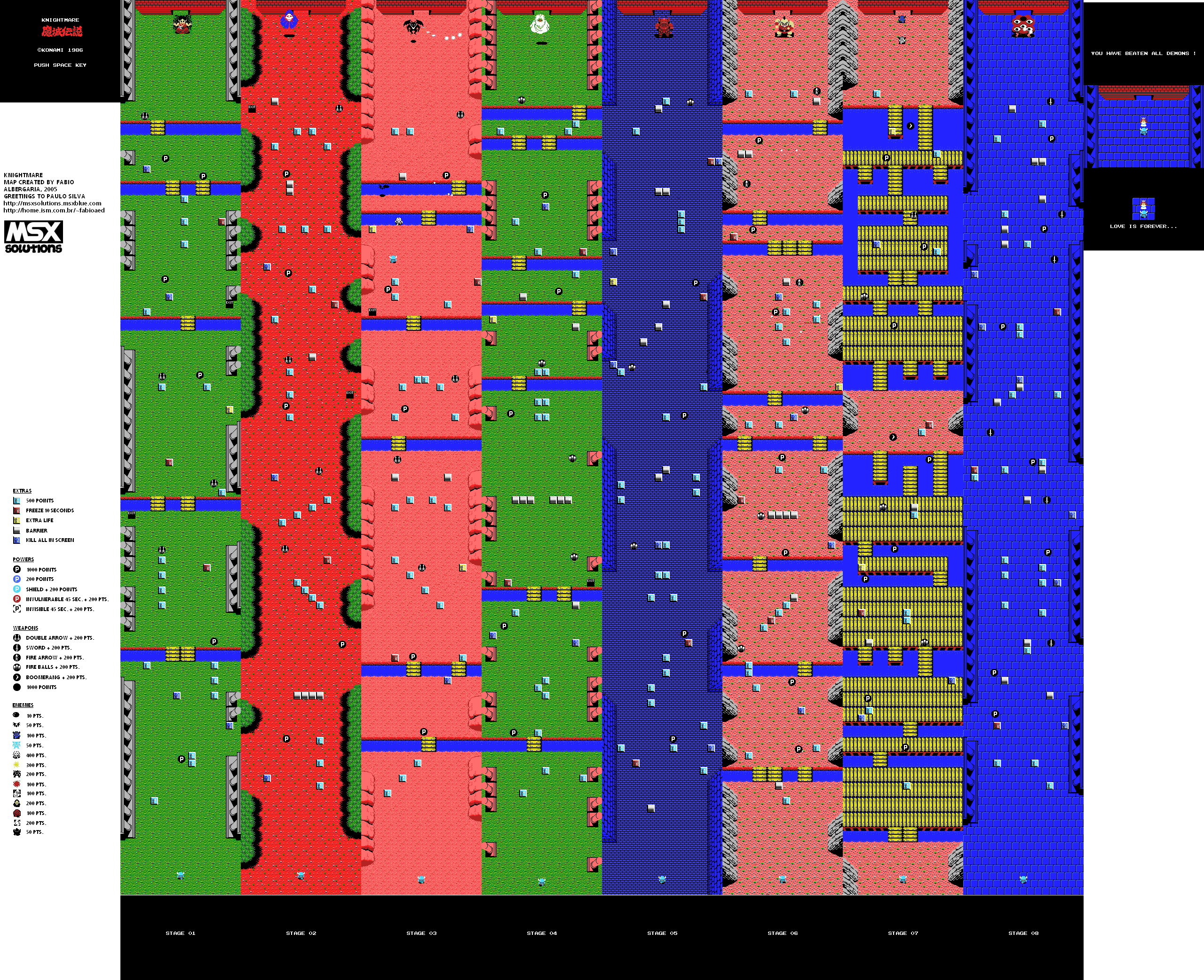 Metal Gear 2: Solid Snake Swamp Map Map for MSX by WilHiteNinja