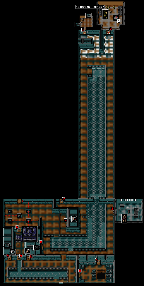 Metal Gear 2: Solid Snake South Base 1F Map for MSX by Rackvin