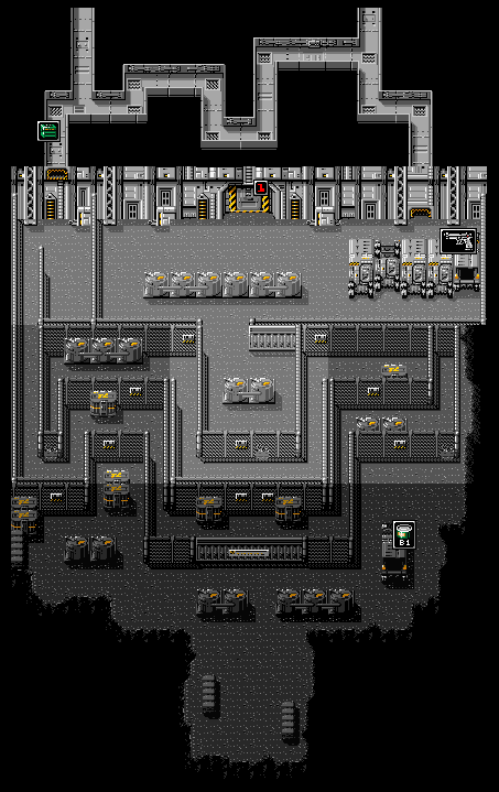 Metal Gear 2: Solid Snake South Base 1F Map for MSX by Rackvin