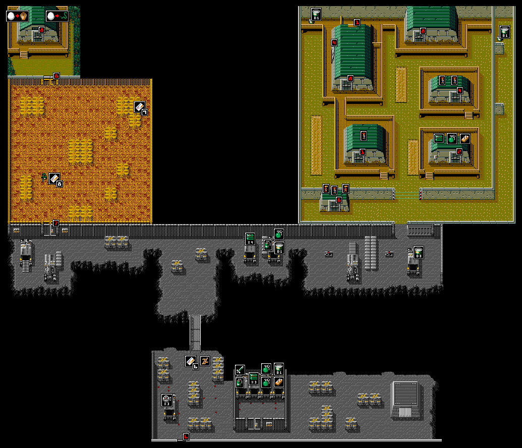 Metal Gear 2: Solid Snake Sewer (SB B2 - Tower B1) Map for MSX by