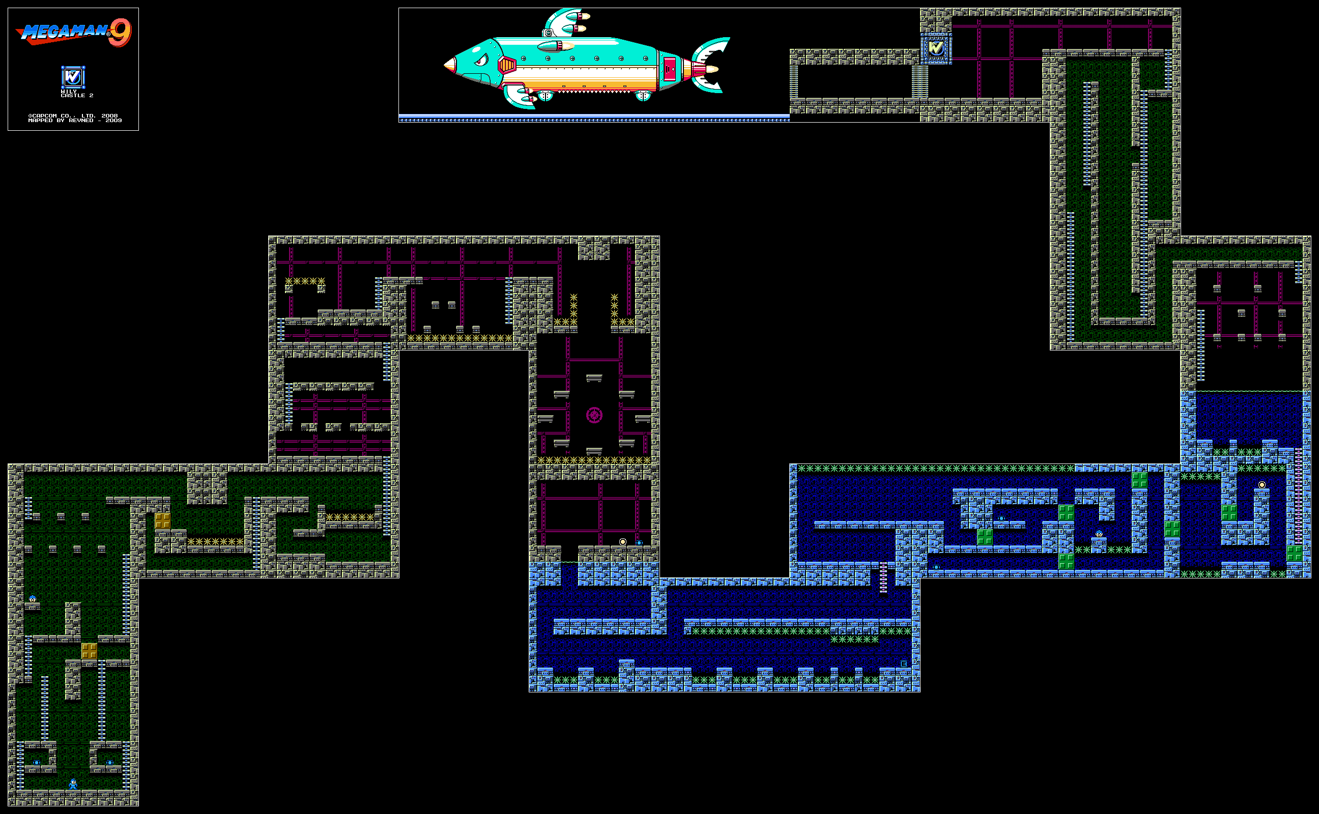 mega man 6 level maps