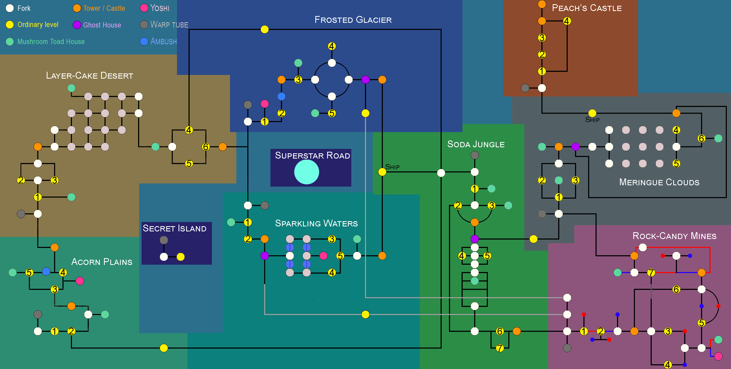 Super mario bros deluxe world map